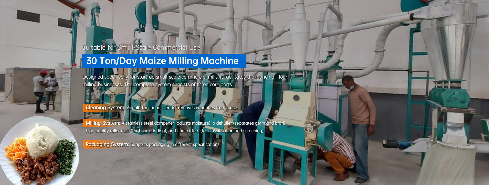 30 Ton/Day Maize Milling Machine